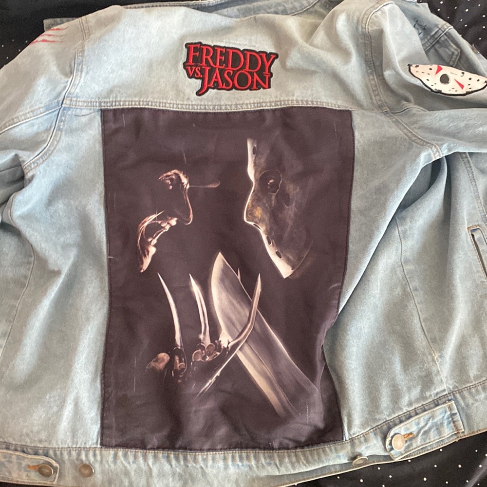 Freddy versus Jason denim jacket
